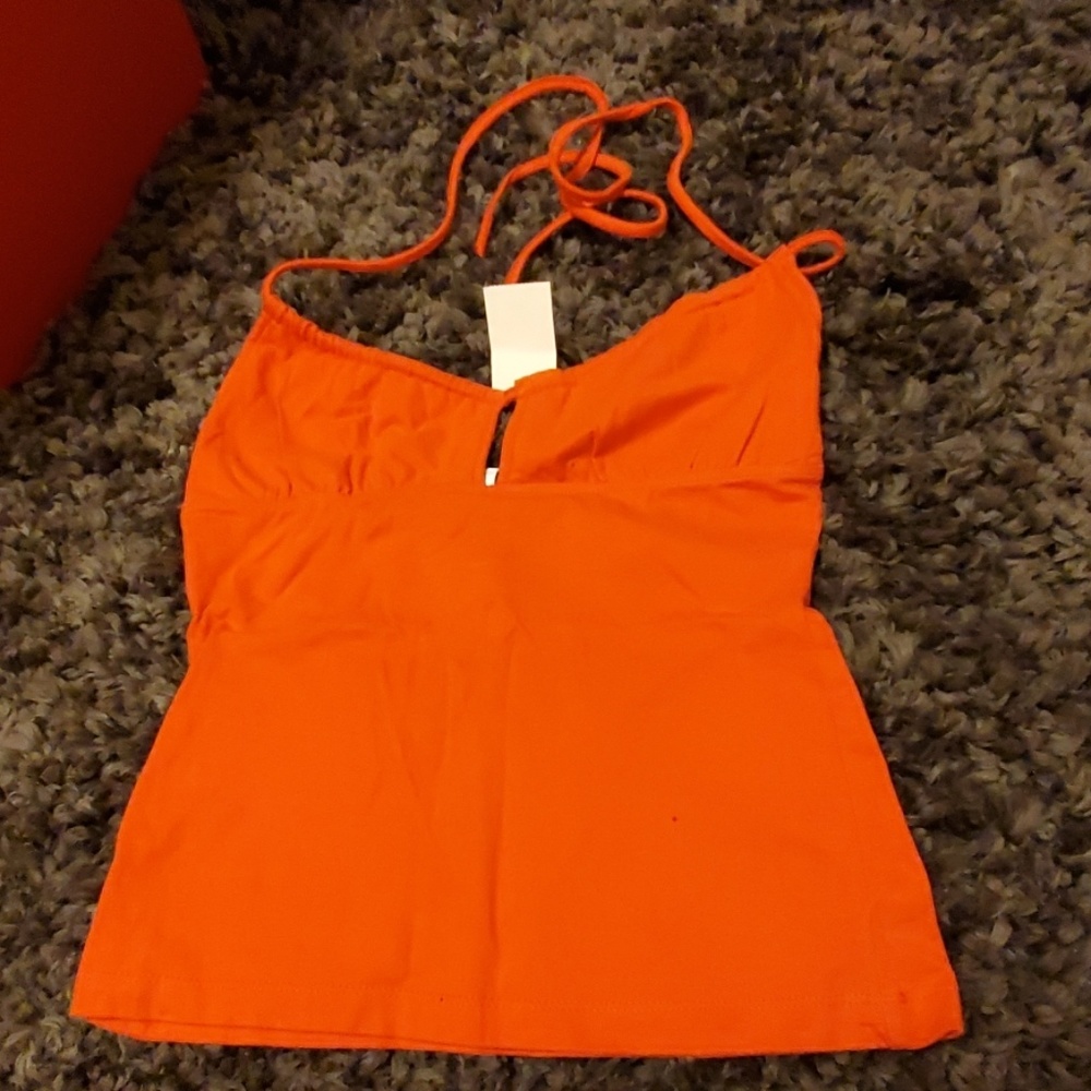 Red halter top